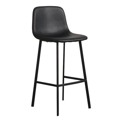 Metal Scandinavian Dining Room Armless Stool Low Back Bar Stool Black 1 Piece Clearhalo 'Bar Furniture' 'Bar Stools' 'bar_stools' 'furn' 'furn_bar_stools' 'Furniture' 'furniture_bar_stools' 'Kitchen & Dining Furniture' 4744635