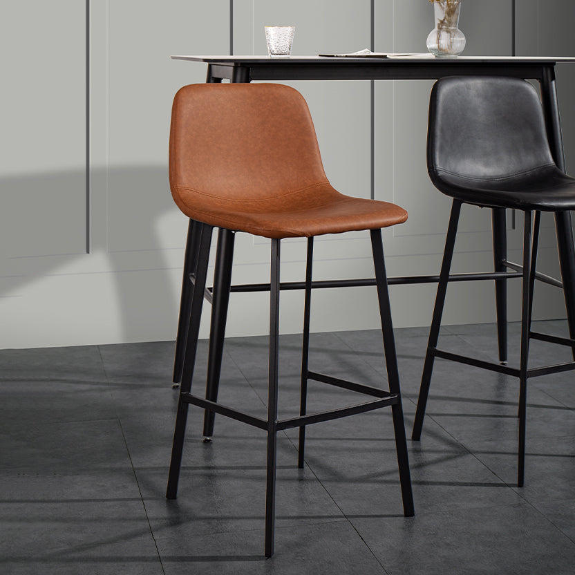 Metal Scandinavian Dining Room Armless Stool Low Back Bar Stool Clearhalo 'Bar Furniture' 'Bar Stools' 'bar_stools' 'furn' 'furn_bar_stools' 'Furniture' 'furniture_bar_stools' 'Kitchen & Dining Furniture' 4744641