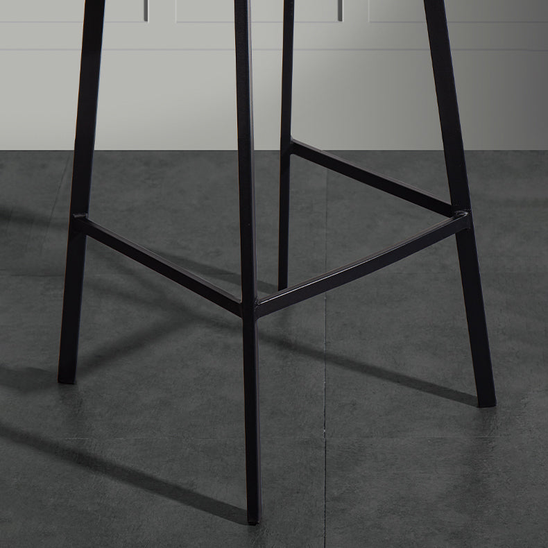 Metal Scandinavian Dining Room Armless Stool Low Back Bar Stool Clearhalo 'Bar Furniture' 'Bar Stools' 'bar_stools' 'furn' 'furn_bar_stools' 'Furniture' 'furniture_bar_stools' 'Kitchen & Dining Furniture' 4744646