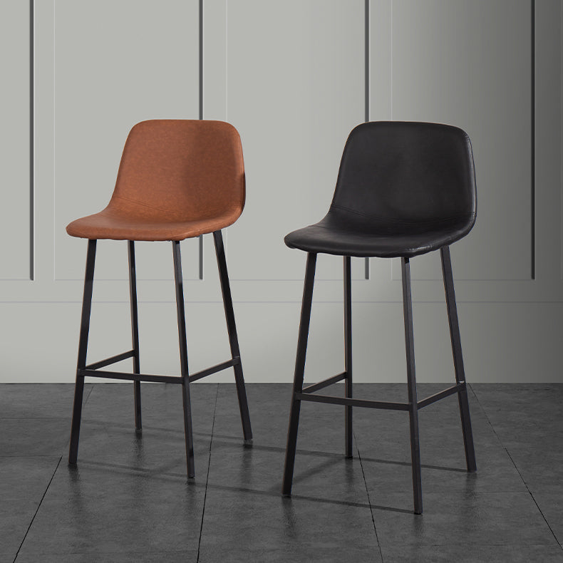 Metal Scandinavian Dining Room Armless Stool Low Back Bar Stool Clearhalo 'Bar Furniture' 'Bar Stools' 'bar_stools' 'furn' 'furn_bar_stools' 'Furniture' 'furniture_bar_stools' 'Kitchen & Dining Furniture' 4744647