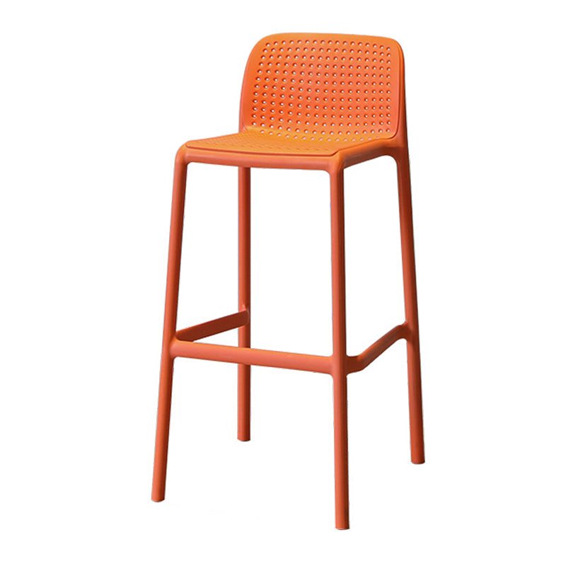 Modern Style Low Back Bar-stool Square Counter Bar Stool with Plastic Legs Clearhalo 'Bar Furniture' 'Bar Stools' 'bar_stools' 'furn' 'furn_bar_stools' 'Furniture' 'furniture_bar_stools' 'Kitchen & Dining Furniture' 4744661