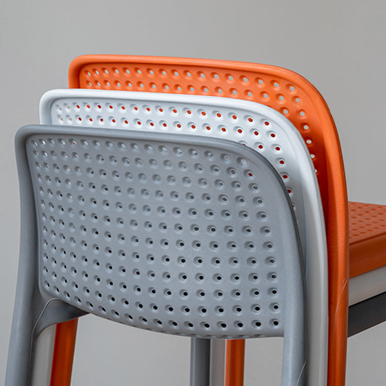 Modern Style Low Back Bar-stool Square Counter Bar Stool with Plastic Legs Clearhalo 'Bar Furniture' 'Bar Stools' 'bar_stools' 'furn' 'furn_bar_stools' 'Furniture' 'furniture_bar_stools' 'Kitchen & Dining Furniture' 4744662