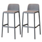 Modern Style Low Back Bar-stool Square Counter Bar Stool with Plastic Legs Dark Gray 2 Piece Set Bar Stool(30"H) Clearhalo 'Bar Furniture' 'Bar Stools' 'bar_stools' 'furn' 'furn_bar_stools' 'Furniture' 'furniture_bar_stools' 'Kitchen & Dining Furniture' 4744667