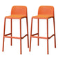 Modern Style Low Back Bar-stool Square Counter Bar Stool with Plastic Legs Orange 2 Piece Set Bar Stool(30"H) Clearhalo 'Bar Furniture' 'Bar Stools' 'bar_stools' 'furn' 'furn_bar_stools' 'Furniture' 'furniture_bar_stools' 'Kitchen & Dining Furniture' 4744675