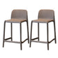 Modern Style Low Back Bar-stool Square Counter Bar Stool with Plastic Legs Camel 2 Piece Set Short Stool(20"H) Clearhalo 'Bar Furniture' 'Bar Stools' 'bar_stools' 'furn' 'furn_bar_stools' 'Furniture' 'furniture_bar_stools' 'Kitchen & Dining Furniture' 4744686