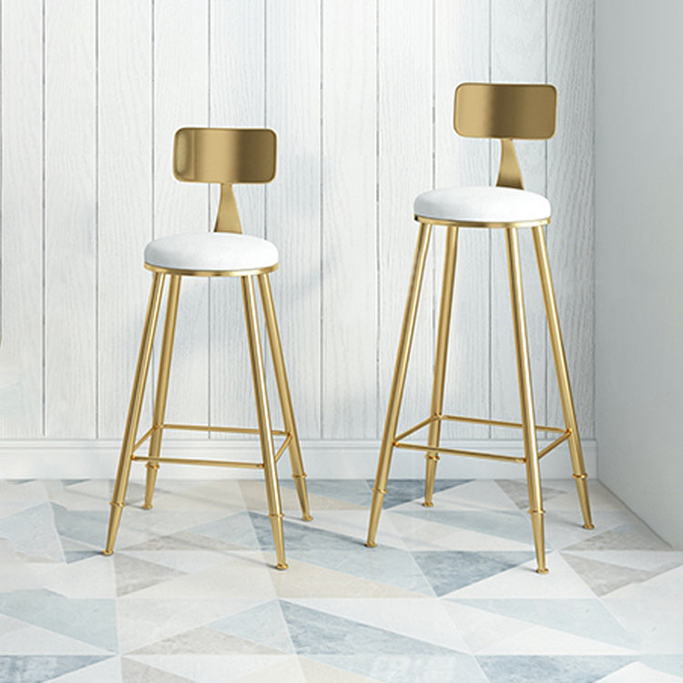 Nordic Style Upholstered Counter Height Stool Round Armless Stools Clearhalo 'Bar Furniture' 'Bar Stools' 'bar_stools' 'furn' 'furn_bar_stools' 'Furniture' 'furniture_bar_stools' 'Kitchen & Dining Furniture' 4744692