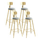 Nordic Style Upholstered Counter Height Stool Round Armless Stools Grey 4 Piece Set Clearhalo 'Bar Furniture' 'Bar Stools' 'bar_stools' 'furn' 'furn_bar_stools' 'Furniture' 'furniture_bar_stools' 'Kitchen & Dining Furniture' 4744694