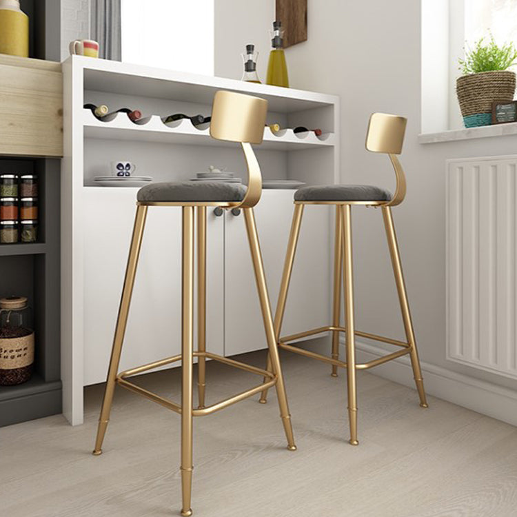 Nordic Style Upholstered Counter Height Stool Round Armless Stools Clearhalo 'Bar Furniture' 'Bar Stools' 'bar_stools' 'furn' 'furn_bar_stools' 'Furniture' 'furniture_bar_stools' 'Kitchen & Dining Furniture' 4744695