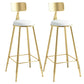 Nordic Style Upholstered Counter Height Stool Round Armless Stools White 2 Piece Set Clearhalo 'Bar Furniture' 'Bar Stools' 'bar_stools' 'furn' 'furn_bar_stools' 'Furniture' 'furniture_bar_stools' 'Kitchen & Dining Furniture' 4744696