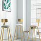 Nordic Style Upholstered Counter Height Stool Round Armless Stools Clearhalo 'Bar Furniture' 'Bar Stools' 'bar_stools' 'furn' 'furn_bar_stools' 'Furniture' 'furniture_bar_stools' 'Kitchen & Dining Furniture' 4744697