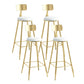 Nordic Style Upholstered Counter Height Stool Round Armless Stools White 4 Piece Set Clearhalo 'Bar Furniture' 'Bar Stools' 'bar_stools' 'furn' 'furn_bar_stools' 'Furniture' 'furniture_bar_stools' 'Kitchen & Dining Furniture' 4744698