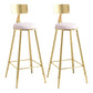 Nordic Style Upholstered Counter Height Stool Round Armless Stools Pink 2 Piece Set Clearhalo 'Bar Furniture' 'Bar Stools' 'bar_stools' 'furn' 'furn_bar_stools' 'Furniture' 'furniture_bar_stools' 'Kitchen & Dining Furniture' 4744700