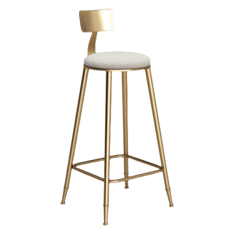 Nordic Style Upholstered Counter Height Stool Round Armless Stools Clearhalo 'Bar Furniture' 'Bar Stools' 'bar_stools' 'furn' 'furn_bar_stools' 'Furniture' 'furniture_bar_stools' 'Kitchen & Dining Furniture' 4744701