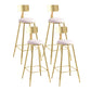 Nordic Style Upholstered Counter Height Stool Round Armless Stools Pink 4 Piece Set Clearhalo 'Bar Furniture' 'Bar Stools' 'bar_stools' 'furn' 'furn_bar_stools' 'Furniture' 'furniture_bar_stools' 'Kitchen & Dining Furniture' 4744702