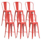 Modern Style Full Back Bar-stool Square Counter Bar Stool with Metal Legs Red 6 Piece Set Clearhalo 'Bar Furniture' 'Bar Stools' 'bar_stools' 'furn' 'furn_bar_stools' 'Furniture' 'furniture_bar_stools' 'Kitchen & Dining Furniture' 4744707