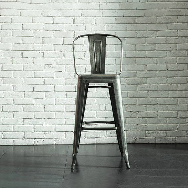 Modern Style Full Back Bar-stool Square Counter Bar Stool with Metal Legs Clearhalo 'Bar Furniture' 'Bar Stools' 'bar_stools' 'furn' 'furn_bar_stools' 'Furniture' 'furniture_bar_stools' 'Kitchen & Dining Furniture' 4744708