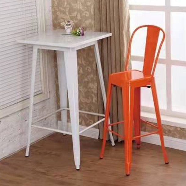 Modern Style Full Back Bar-stool Square Counter Bar Stool with Metal Legs Clearhalo 'Bar Furniture' 'Bar Stools' 'bar_stools' 'furn' 'furn_bar_stools' 'Furniture' 'furniture_bar_stools' 'Kitchen & Dining Furniture' 4744712