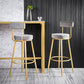 Scandinavian Round Low Back Barstools Upholstered Bar Stools Clearhalo 'Bar Furniture' 'Bar Stools' 'bar_stools' 'furn' 'furn_bar_stools' 'Furniture' 'furniture_bar_stools' 'Kitchen & Dining Furniture' 4744743