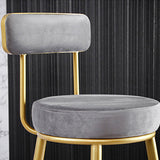 Scandinavian Round Low Back Barstools Upholstered Bar Stools Clearhalo 'Bar Furniture' 'Bar Stools' 'bar_stools' 'furn' 'furn_bar_stools' 'Furniture' 'furniture_bar_stools' 'Kitchen & Dining Furniture' 4744751