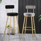 Scandinavian Round Low Back Barstools Upholstered Bar Stools Clearhalo 'Bar Furniture' 'Bar Stools' 'bar_stools' 'furn' 'furn_bar_stools' 'Furniture' 'furniture_bar_stools' 'Kitchen & Dining Furniture' 4744755