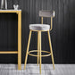 Scandinavian Round Low Back Barstools Upholstered Bar Stools Clearhalo 'Bar Furniture' 'Bar Stools' 'bar_stools' 'furn' 'furn_bar_stools' 'Furniture' 'furniture_bar_stools' 'Kitchen & Dining Furniture' 4744757