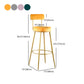Scandinavian Round Low Back Barstools Upholstered Bar Stools Clearhalo 'Bar Furniture' 'Bar Stools' 'bar_stools' 'furn' 'furn_bar_stools' 'Furniture' 'furniture_bar_stools' 'Kitchen & Dining Furniture' 4744758