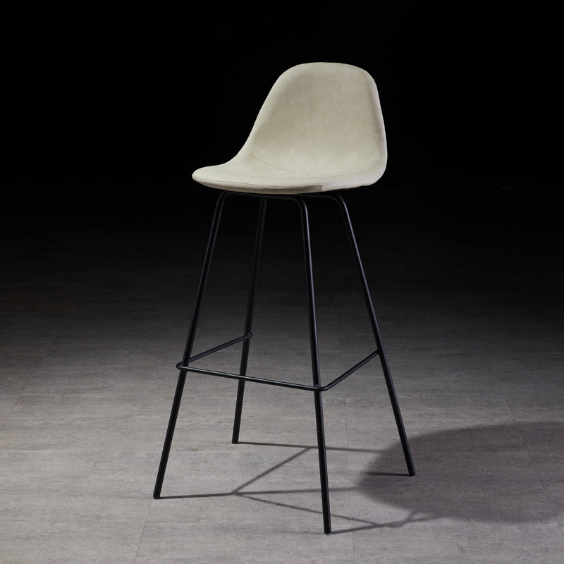 Industrial Style Square Counter Barstools for Bristol Leather Stools with Metal Legs White 1 Piece Clearhalo 'Bar Furniture' 'Bar Stools' 'bar_stools' 'furn' 'furn_bar_stools' 'Furniture' 'furniture_bar_stools' 'Kitchen & Dining Furniture' 4744764