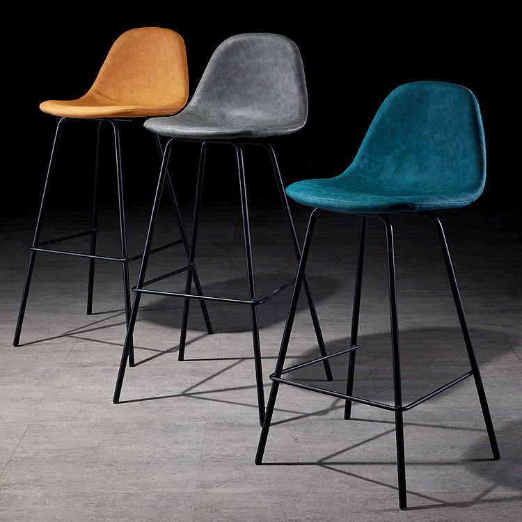 Industrial Style Square Counter Barstools for Bristol Leather Stools with Metal Legs Clearhalo 'Bar Furniture' 'Bar Stools' 'bar_stools' 'furn' 'furn_bar_stools' 'Furniture' 'furniture_bar_stools' 'Kitchen & Dining Furniture' 4744766