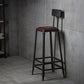 Industrial Footrest Armless Barstool Leather Stackable Coffee Shop Stool Clearhalo 'Bar Furniture' 'Bar Stools' 'bar_stools' 'furn' 'furn_bar_stools' 'Furniture' 'furniture_bar_stools' 'Kitchen & Dining Furniture' 4744779