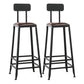 Industrial Footrest Armless Barstool Leather Stackable Coffee Shop Stool With Back 2 Piece Set Bar Stool(31"H) Clearhalo 'Bar Furniture' 'Bar Stools' 'bar_stools' 'furn' 'furn_bar_stools' 'Furniture' 'furniture_bar_stools' 'Kitchen & Dining Furniture' 4744790
