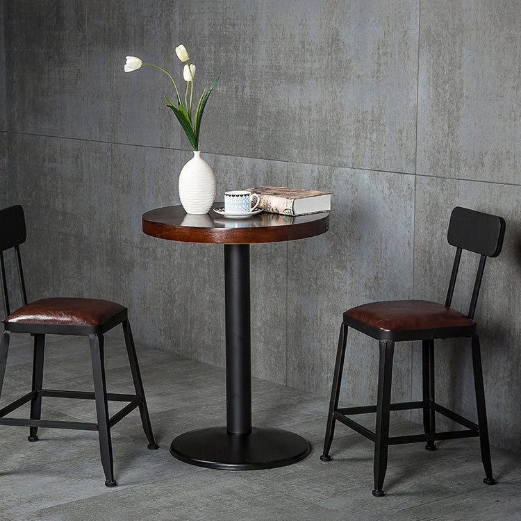 Industrial Footrest Armless Barstool Leather Stackable Coffee Shop Stool Clearhalo 'Bar Furniture' 'Bar Stools' 'bar_stools' 'furn' 'furn_bar_stools' 'Furniture' 'furniture_bar_stools' 'Kitchen & Dining Furniture' 4744791