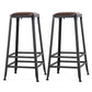 Industrial Footrest Armless Barstool Leather Stackable Coffee Shop Stool Backless 2 Piece Set Bar Stool(30"H) Clearhalo 'Bar Furniture' 'Bar Stools' 'bar_stools' 'furn' 'furn_bar_stools' 'Furniture' 'furniture_bar_stools' 'Kitchen & Dining Furniture' 4744798