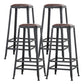 Industrial Footrest Armless Barstool Leather Stackable Coffee Shop Stool Backless 4 Piece Set Bar Stool(31"H) Clearhalo 'Bar Furniture' 'Bar Stools' 'bar_stools' 'furn' 'furn_bar_stools' 'Furniture' 'furniture_bar_stools' 'Kitchen & Dining Furniture' 4744801