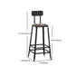 Industrial Footrest Armless Barstool Leather Stackable Coffee Shop Stool Clearhalo 'Bar Furniture' 'Bar Stools' 'bar_stools' 'furn' 'furn_bar_stools' 'Furniture' 'furniture_bar_stools' 'Kitchen & Dining Furniture' 4744806