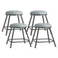 Scandinavian Backless Footrest Barstool Matte Finish Upholstered Home Stool Grey 4 Piece Set Short Stool(18"H) Clearhalo 'Bar Furniture' 'Bar Stools' 'bar_stools' 'furn' 'furn_bar_stools' 'Furniture' 'furniture_bar_stools' 'Kitchen & Dining Furniture' 4744821
