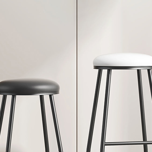 Scandinavian Backless Footrest Barstool Matte Finish Upholstered Home Stool Clearhalo 'Bar Furniture' 'Bar Stools' 'bar_stools' 'furn' 'furn_bar_stools' 'Furniture' 'furniture_bar_stools' 'Kitchen & Dining Furniture' 4744822