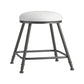 Scandinavian Backless Footrest Barstool Matte Finish Upholstered Home Stool White 1 Piece Short Stool(18"H) Clearhalo 'Bar Furniture' 'Bar Stools' 'bar_stools' 'furn' 'furn_bar_stools' 'Furniture' 'furniture_bar_stools' 'Kitchen & Dining Furniture' 4744823