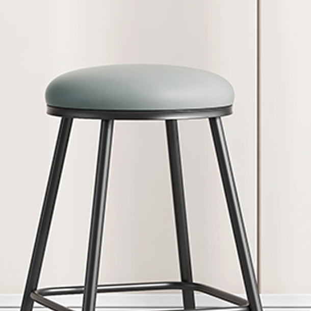 Scandinavian Backless Footrest Barstool Matte Finish Upholstered Home Stool Clearhalo 'Bar Furniture' 'Bar Stools' 'bar_stools' 'furn' 'furn_bar_stools' 'Furniture' 'furniture_bar_stools' 'Kitchen & Dining Furniture' 4744825