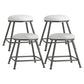 Scandinavian Backless Footrest Barstool Matte Finish Upholstered Home Stool White 4 Piece Set Short Stool(18"H) Clearhalo 'Bar Furniture' 'Bar Stools' 'bar_stools' 'furn' 'furn_bar_stools' 'Furniture' 'furniture_bar_stools' 'Kitchen & Dining Furniture' 4744826