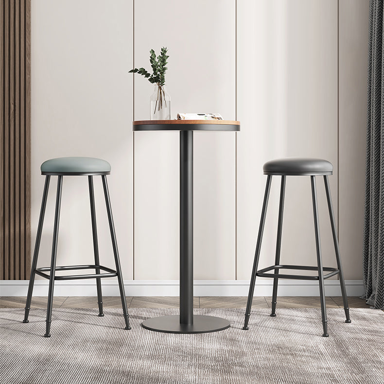 Scandinavian Backless Footrest Barstool Matte Finish Upholstered Home Stool Clearhalo 'Bar Furniture' 'Bar Stools' 'bar_stools' 'furn' 'furn_bar_stools' 'Furniture' 'furniture_bar_stools' 'Kitchen & Dining Furniture' 4744828