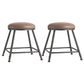 Scandinavian Backless Footrest Barstool Matte Finish Upholstered Home Stool Coffee 2 Piece Set Short Stool(18"H) Clearhalo 'Bar Furniture' 'Bar Stools' 'bar_stools' 'furn' 'furn_bar_stools' 'Furniture' 'furniture_bar_stools' 'Kitchen & Dining Furniture' 4744830