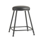 Scandinavian Backless Footrest Barstool Matte Finish Upholstered Home Stool Black 1 Piece Short Stool(22"H) Clearhalo 'Bar Furniture' 'Bar Stools' 'bar_stools' 'furn' 'furn_bar_stools' 'Furniture' 'furniture_bar_stools' 'Kitchen & Dining Furniture' 4744834