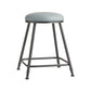 Scandinavian Backless Footrest Barstool Matte Finish Upholstered Home Stool Grey 1 Piece Short Stool(22"H) Clearhalo 'Bar Furniture' 'Bar Stools' 'bar_stools' 'furn' 'furn_bar_stools' 'Furniture' 'furniture_bar_stools' 'Kitchen & Dining Furniture' 4744837