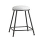 Scandinavian Backless Footrest Barstool Matte Finish Upholstered Home Stool White 1 Piece Short Stool(22"H) Clearhalo 'Bar Furniture' 'Bar Stools' 'bar_stools' 'furn' 'furn_bar_stools' 'Furniture' 'furniture_bar_stools' 'Kitchen & Dining Furniture' 4744840