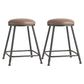 Scandinavian Backless Footrest Barstool Matte Finish Upholstered Home Stool Coffee 2 Piece Set Short Stool(22"H) Clearhalo 'Bar Furniture' 'Bar Stools' 'bar_stools' 'furn' 'furn_bar_stools' 'Furniture' 'furniture_bar_stools' 'Kitchen & Dining Furniture' 4744844
