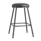 Scandinavian Backless Footrest Barstool Matte Finish Upholstered Home Stool Black 1 Piece Counter Stool(26"H) Clearhalo 'Bar Furniture' 'Bar Stools' 'bar_stools' 'furn' 'furn_bar_stools' 'Furniture' 'furniture_bar_stools' 'Kitchen & Dining Furniture' 4744846
