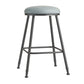 Scandinavian Backless Footrest Barstool Matte Finish Upholstered Home Stool Grey 1 Piece Counter Stool(26"H) Clearhalo 'Bar Furniture' 'Bar Stools' 'bar_stools' 'furn' 'furn_bar_stools' 'Furniture' 'furniture_bar_stools' 'Kitchen & Dining Furniture' 4744849