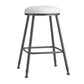 Scandinavian Backless Footrest Barstool Matte Finish Upholstered Home Stool White 1 Piece Counter Stool(26"H) Clearhalo 'Bar Furniture' 'Bar Stools' 'bar_stools' 'furn' 'furn_bar_stools' 'Furniture' 'furniture_bar_stools' 'Kitchen & Dining Furniture' 4744852