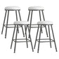 Scandinavian Backless Footrest Barstool Matte Finish Upholstered Home Stool White 4 Piece Set Counter Stool(26"H) Clearhalo 'Bar Furniture' 'Bar Stools' 'bar_stools' 'furn' 'furn_bar_stools' 'Furniture' 'furniture_bar_stools' 'Kitchen & Dining Furniture' 4744854