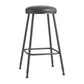 Scandinavian Backless Footrest Barstool Matte Finish Upholstered Home Stool Black 1 Piece Bar Stool(30"H) Clearhalo 'Bar Furniture' 'Bar Stools' 'bar_stools' 'furn' 'furn_bar_stools' 'Furniture' 'furniture_bar_stools' 'Kitchen & Dining Furniture' 4744858